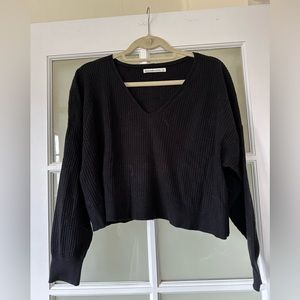 Abercrombie Slouchy Vneck Cropped sweater, Size: S